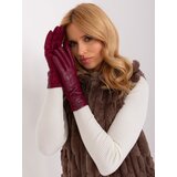 Fashion Hunters Burgundy gloves with touch function | Shoptok.si