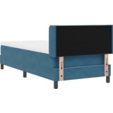 Box Spring Krevet s Madracem Tamnoplavi 100x200 cm Baršun | shoptok.hr