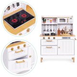 Ecotoys Drvena kuhinja za decu zvuk i led diode large sa ormarićima i 7 dodataka ( 7275 ) | ePonuda.com