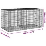  Gabionska košara s poklopcem 200x100x100 cm pocinčano željezo | shoptok.hr