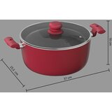 Five INDUKCIJSKI LONAC S POKLOPCEM 24CM CRVENI | shoptok.hr