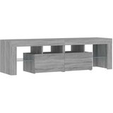 TV ormarić s LED svjetlima siva boja hrasta 140 x 36 5 x 40 cm | shoptok.hr