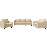 vidaXL 3-dijelni set sofa s jastucima krem od tkanine | shoptok.hr