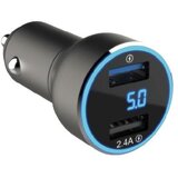 Winner Group - Auto punjač sa displejem 2xUSB-A Power Delivery 30W crn Cene