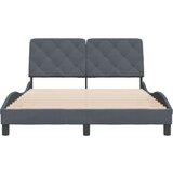 vidaXL Okvir za krevet s uzglavljem tamnosivi 140x190 cm baršunasti | shoptok.hr