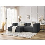 Bobochic Paris Temno siva kotna sedežna garnitura iz tkanine bouclé (levi kot) Zephyr – | Shoptok.si