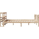 vidaXL Posteljni okvir z vzglavjem 120x200 cm trdna borovina, (21292443) | Shoptok.si
