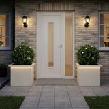  Vrtna posuda za sadnju s LED svjetlom 2 kom. Bijela - Bijela 30 x 40 x 30 cm 2 | shoptok.hr