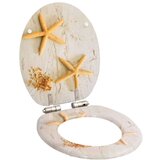  Deska za WC školjko 2 kosa počasno zapiranje MDF morska zvezda, (20609031) | Shoptok.si