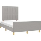  Okvir za krevet s uzglavljem svjetlosivi 120x200 cm od tkanine | shoptok.hr
