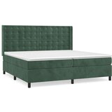 vidaXL Box spring postelja z vzmetnico temno zelena 200x200 | Shoptok.si