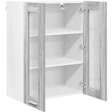 vidaXL Viseča omarica Riga Siva Sonoma 60 x 31 x 80 cm Konstruiran les | Shoptok.si