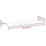  Jastuk za vrtnu klupu uzorak lišća 150x50x3 cm tkanina Oxford | shoptok.hr