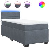  box spring s madracem tamnosivi za 1 osobu baršunasti | shoptok.hr