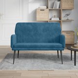 vidaXL Klop modra 108x79x79 cm žamet Cene