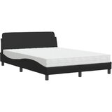  The Living Store Postelja z vzmetnico črna 140x200 cm umetno usnje - Postelja, (21496704) | Shoptok.si