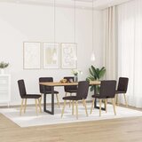  Blagovaonske stolice od tkanine 6 kom tamnosmeđe | shoptok.hr