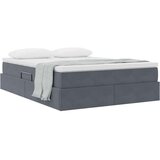 vidaXL krevet s madracem i skladištem tamno siva 140 x 190 cm baršun | shoptok.hr