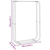  Stalak za drva za ogrjev 100x25x150 cm Pocinčani čelik | shoptok.hr