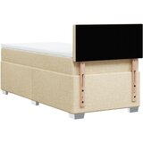  Krevet s oprugama i madracem krem 90 x 190 cm od tkanine | shoptok.hr