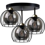  Plafonski luster SOLO BLACK 3xE27/60W/230V prečnik 30 cm crna/zlatna | Eponuda.com