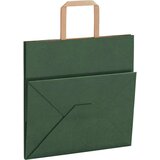  Papirnate vrećice 250 kom s ručkama zelene 26x17x25 cm | shoptok.hr