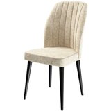 Hanah home set trpezarijskih stolica Etra 6 kom, krem tkanina Jerry, crne drvene noge | Eponuda.com