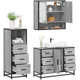 Maison Chic Kopalniški sestavi - Kopalniško pohištvo 3 kosi siva sonoma inženirski les, (21788218) | Shoptok.si
