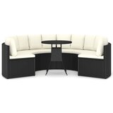  7-dijelni set vrtnih sofa od poliratana s jastucima crni | shoptok.hr