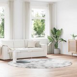 vidaXL Košata preproga svetlo siva 240x240 cm poliester | Shoptok.si