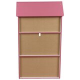 Ginger Home dječja polica kućica Super Girl, ružičasta za spremanje igračaka i knjiga | shoptok.hr