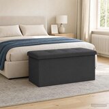  Sklopiva klupa za pohranu Tamnosiva 180 kg 80 L 77 x 38 x 38 cm | shoptok.hr