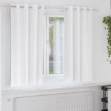 vidaXL Zavjese sa zavjesama 2 pcs Čista bijela 175 x 140 cm Poliester | shoptok.hr