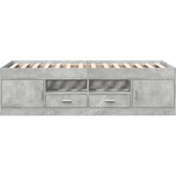  Dnevni krevet s ladicama bez madraca siva boja betona 100x200cm | shoptok.hr