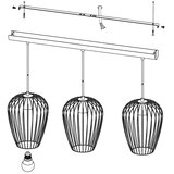 Eglo 49478 - visilica newtown 3xE27/60W/230V | Eponuda.com