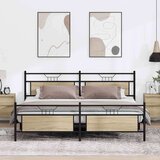 Metalni okvir kreveta bez madraca boja hrasta sonome 200x200 cm | shoptok.hr