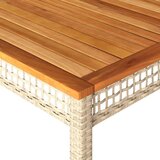  Vrtni stol bež 180 x 90 x 75 cm od poliratana i drva bagrema | shoptok.hr