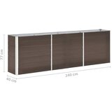  Povišena vrtna gredica od pocinčanog čelika 240x40x77 cm smeđa | shoptok.hr