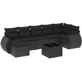  8-dijelni set vrtnih sofa od poliratana s jastucima crni | shoptok.hr