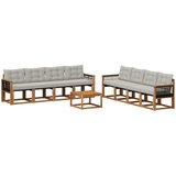  Set vanjskih sofa 9 kom. Prirodna i svjetlosiva | shoptok.hr