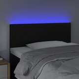  LED uzglavlje crno 90 x 5 x 78/88 cm od umjetne kože | shoptok.hr