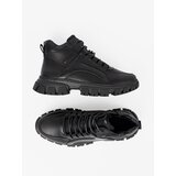 Sergio Leone Black lace-up hiking boots with a thick sole | Eponuda.ba