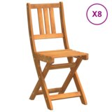 vidaXL zložljivi vrtnarski stoli 8 kosov 36x46x86 cm iz trdnega akacijevega lesa | Shoptok.si