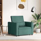 vidaXL 3-v-1 Enosobni Raztegljiv Stolek Temno Zeleno Tkanino | Shoptok.si