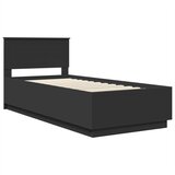  Krevetna konstrukcija Crna 100 x 200 cm Konstruirano drvo Slike