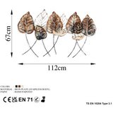WALLXPERT Zidna dekoracija Casting Leaf 2, 67x112 cm, Šarena | Eponuda.ba