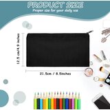Venisymlis 50 Platnenih Torbic Za Ličila Z Zadrgo, Prazne Sublimacijske Kozmetične Vrečke, Za Diy, Potovanja, Pisalne Potrebščine (Črna), (22070087) | Shoptok.si