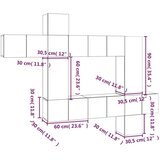  Komplet TV omaric 10-delni dimljen hrast konstruiran les, (20734883) | Shoptok.si