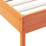 vidaXL Posteljni okvir voščeno rjav 75x190 cm trdna borovina | Shoptok.si