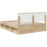  Krevetna konstrukcija s uzglavljem Sonoma hrast 150 x 200 cm Slike